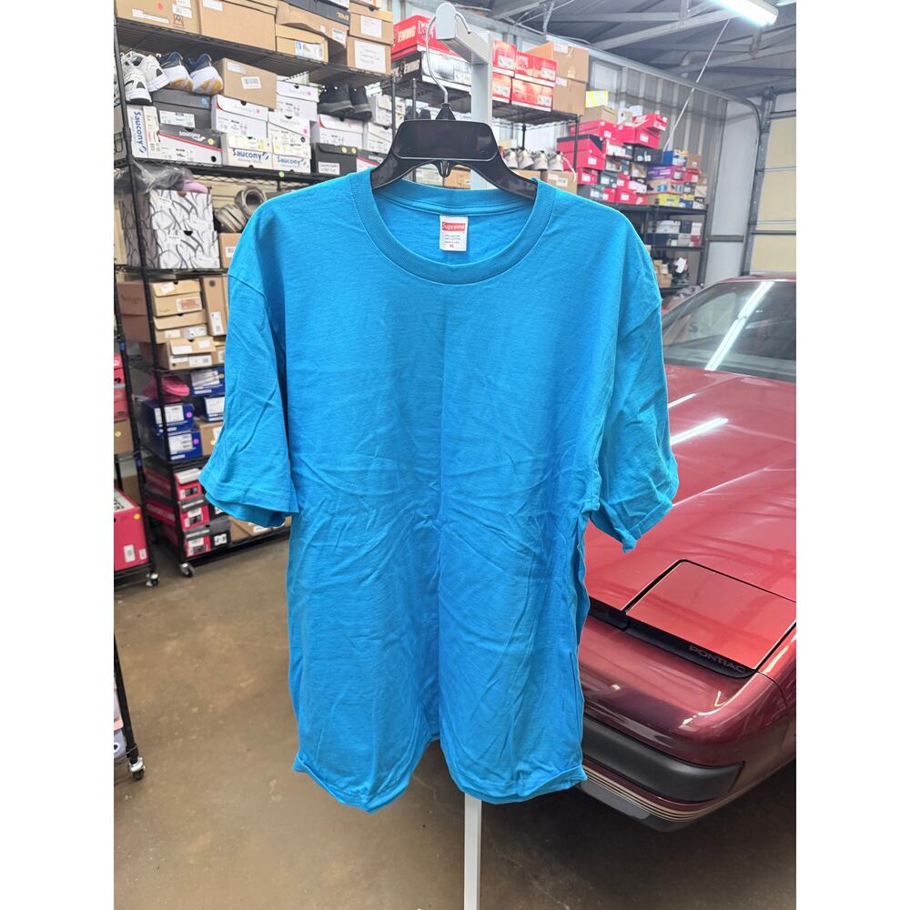Supreme Aqua Blue Blank T Shirt Tee Size XL New!